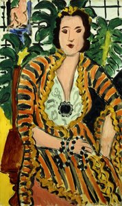 Vrouw met een blauw juweel (Helene Galitzine met edelsteen) door Henri Matisse