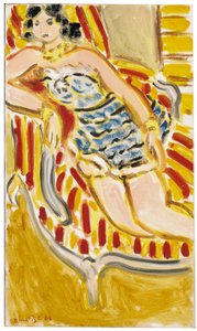 Jonge vrouw op een bank door Henri Matisse