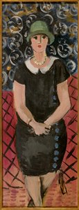 zittende vrouw circa 1925 (olieverf op karton)