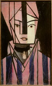 tete blanche et rose 1914 (olieverf op doek)
