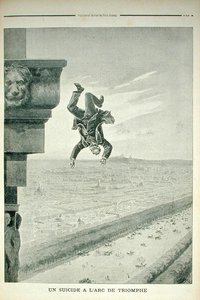 Een zelfmoord bij de Arc de Triomphe, uit Le Petit Journal, 8 mei 1898 door Henri Meyer