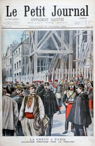 Een staking in Parijs, 1898 door Henri Meyer