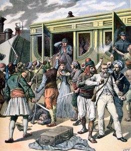 Gewapende overval in het Oosten, 1891 door Henri Meyer