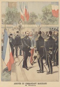 Aankomst van majoor Marchand in Toulon