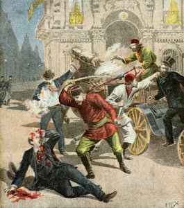 Moord op de heer Stamboulof,1895 (Illustratie) door Henri Meyer