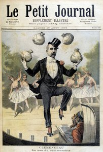 Georges Clemenceau jongleert met de Britse ponden - in "Le Petite Journal" van 19/08/1893 door Henri Meyer