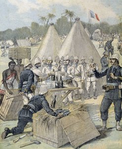 Nieuwjaarsgeschenken voor de soldaten in Dahomey (nu Benin) - in "Le Petit Journal" van 31/12/1892