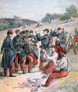 Postbezorging voor de grote militaire manoeuvres, 1893