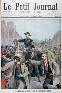 Paul Déroulède grijpt het hoofdstel van Generaal Roget, Parijs, 1899 door Henri Meyer
