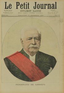 Portret van Ferdinand Marie de Lesseps (1805-94) uit Le Petit Journal, 16 december 1894