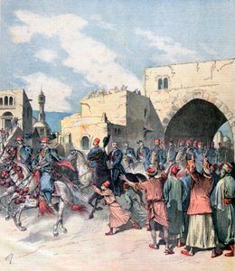 De Franse consul arriveert in Bethlehem tijdens de kerstvieringen, 1892 door Henri Meyer