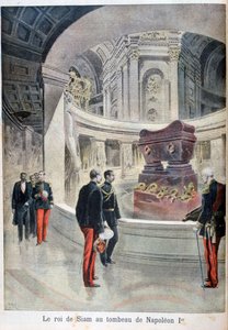 De Koning van Siam bij het graf van Napoleon I, Parijs, 1897