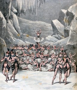 Het sneeuwballet, uit la Voyage dans la Lune door Jacques Offenbach, 1892 door Henri Meyer