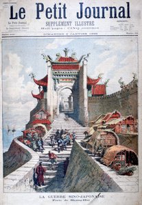 De poort van Shanghai, China, Chinees-Japanse Oorlog, 1895 door Henri Meyer