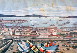 De haven van Toulon, 1893 door Henri Meyer