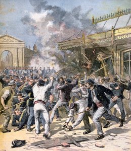 De rel in Bordeaux, Aquitaine, 1891