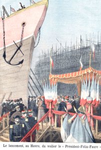 Onthulling van de zeilboot Felix Faure, Le Havre door Henri Meyer