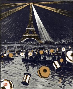 Festiviteiten op de Seine, 14 juli (Uit Zesendertig Zichten op de Eiffeltoren) door Henri Rivière