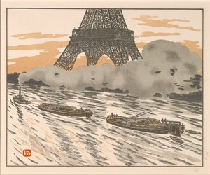 De schuiten uit de Zesendertig Zichten op de Eiffeltoren