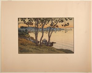 De haven van Douarnenez, Bretagne door Henri Rivière