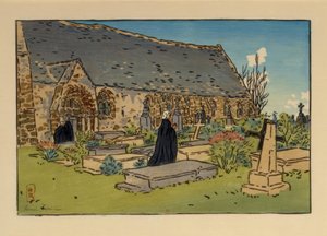 Begraafplaats en kerk van Perros-Guirec door Henri Rivière