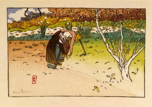 Moestuin in de Ville-Hue (Saint-Briac) door Henri Rivière