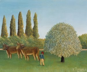 Weide. 1910 door Henri Rousseau