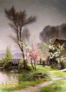 Bij de watermolen, lente