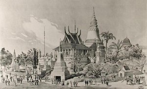 Het Cambodjaanse paleis op het Trocadero, de Wereldtentoonstelling van 1900