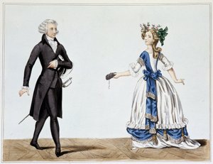 Promenade kostuums voor mannen en vrouwen door Henri Villain