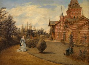 Het landhuis van Gustave Coûteaux door Henri de Braekeleer