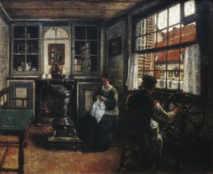 De spinner door Henri de Braekeleer