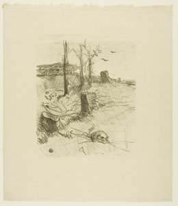Een begraafplaats in Galicië, uit Au Pied du Sinaï door Henri de Toulouse-Lautrec