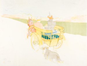 Een ritje op het platteland door Henri de Toulouse-Lautrec