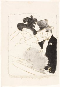 Bij het concert door Henri de Toulouse-Lautrec