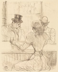 In de Picton Bar, rue Scribe (Au bar Picton, rue Scribe) door Henri de Toulouse-Lautrec