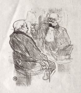 Aan de voet van de Sinaï: Georges Clemenceau en de oogarts Mayer door Henri de Toulouse-Lautrec
