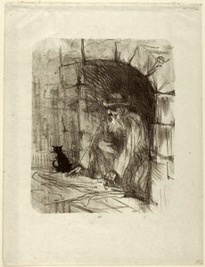 Achterkamer van een winkel in Krakau, uit Au Pied du Sinaï door Henri de Toulouse-Lautrec