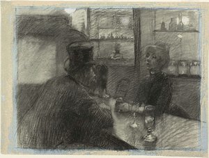 Bar van het café van de rue de Rome, c.1886