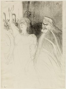 Bartet en Mounet-Sully, in Antigone door Henri de Toulouse-Lautrec