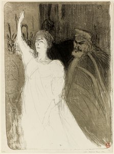 Bartet en Mounet-Sully, in Antigone door Henri de Toulouse-Lautrec