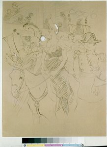 Carnaval bij de Moulin Rouge: de entree van Cha-u-kao, ca. 1896