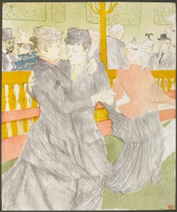 Dans in de Moulin Rouge door Henri de Toulouse-Lautrec