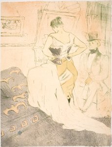 Vrouw in Corset, Verovering van de Passage door Henri de Toulouse-Lautrec