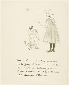 Uitnodiging voor een Tentoonstelling door Henri de Toulouse-Lautrec