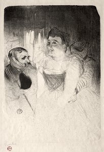 Judic in de loge door Henri de Toulouse-Lautrec