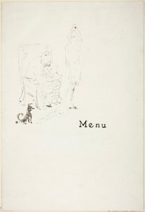 Het naakte meisje: Menu door Henri de Toulouse-Lautrec