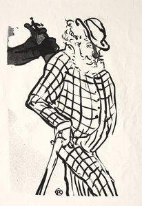 Het Café-concert: Amerikaanse zanger door Henri de Toulouse-Lautrec