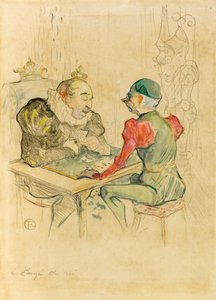 Le bézigue door Henri de Toulouse-Lautrec