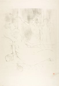 Madame Simon-Girard, Brasseur en Guy in La belle Hélène door Henri de Toulouse-Lautrec